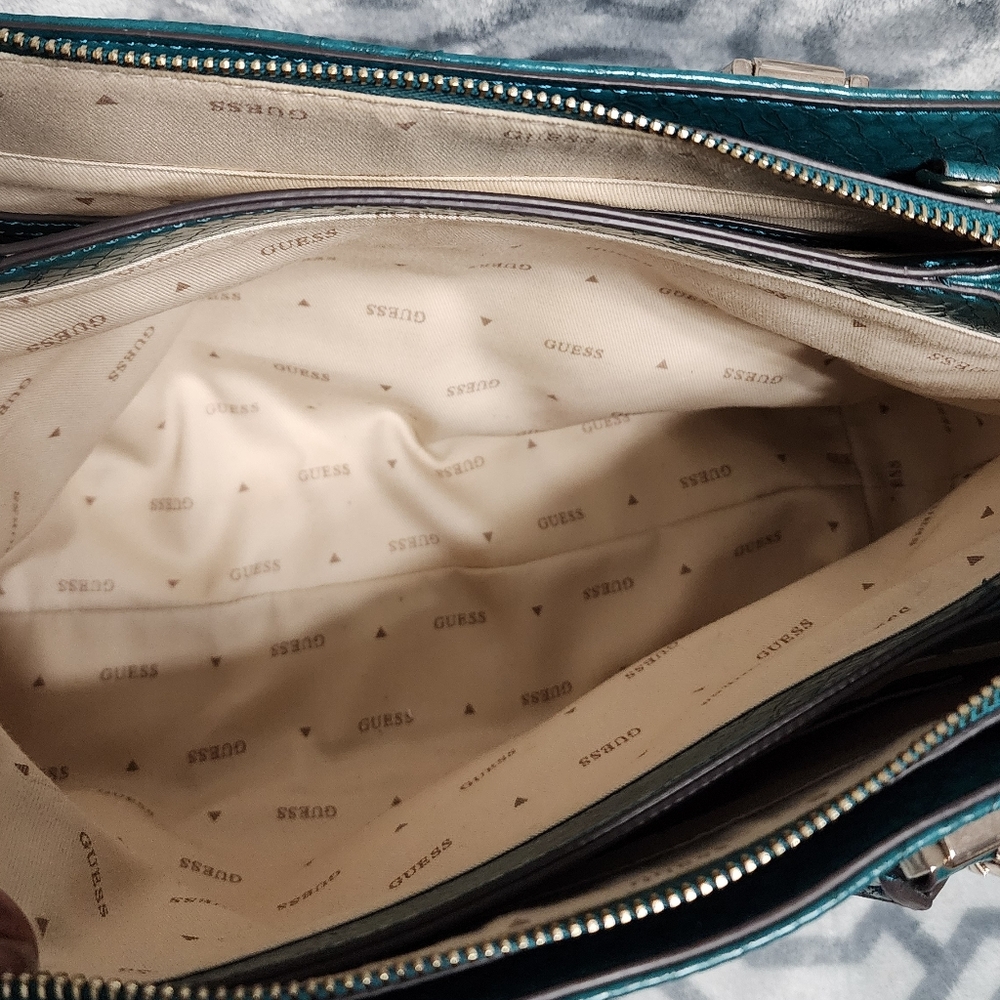 Guess Moon Light Python Triple-Compartment Satchel - image 7